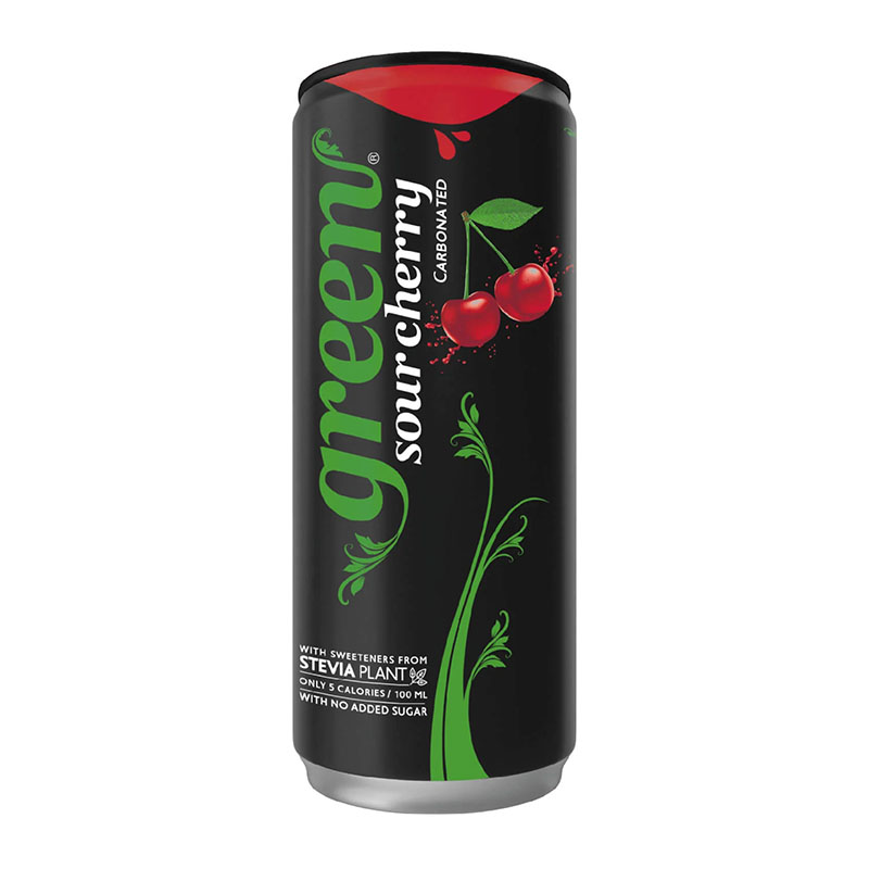 Green Cola مشروب غازي قليل السعرات الحرارية بطعم الكرز الحامض 330مل