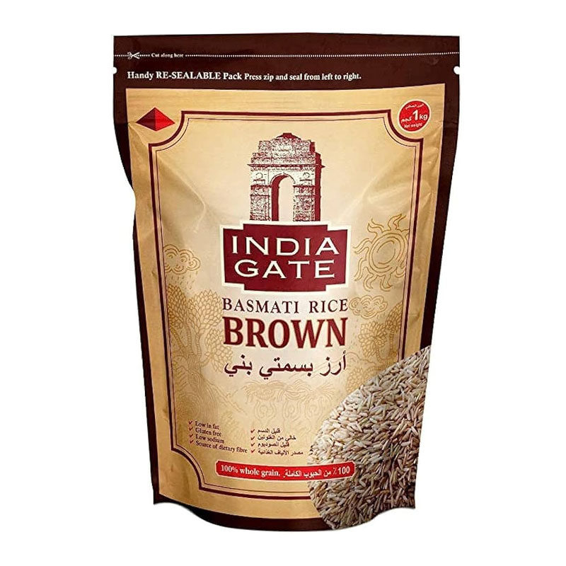 India gate أرز بسمتي بني 1كغ